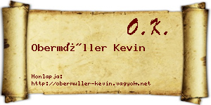 Obermüller Kevin névjegykártya